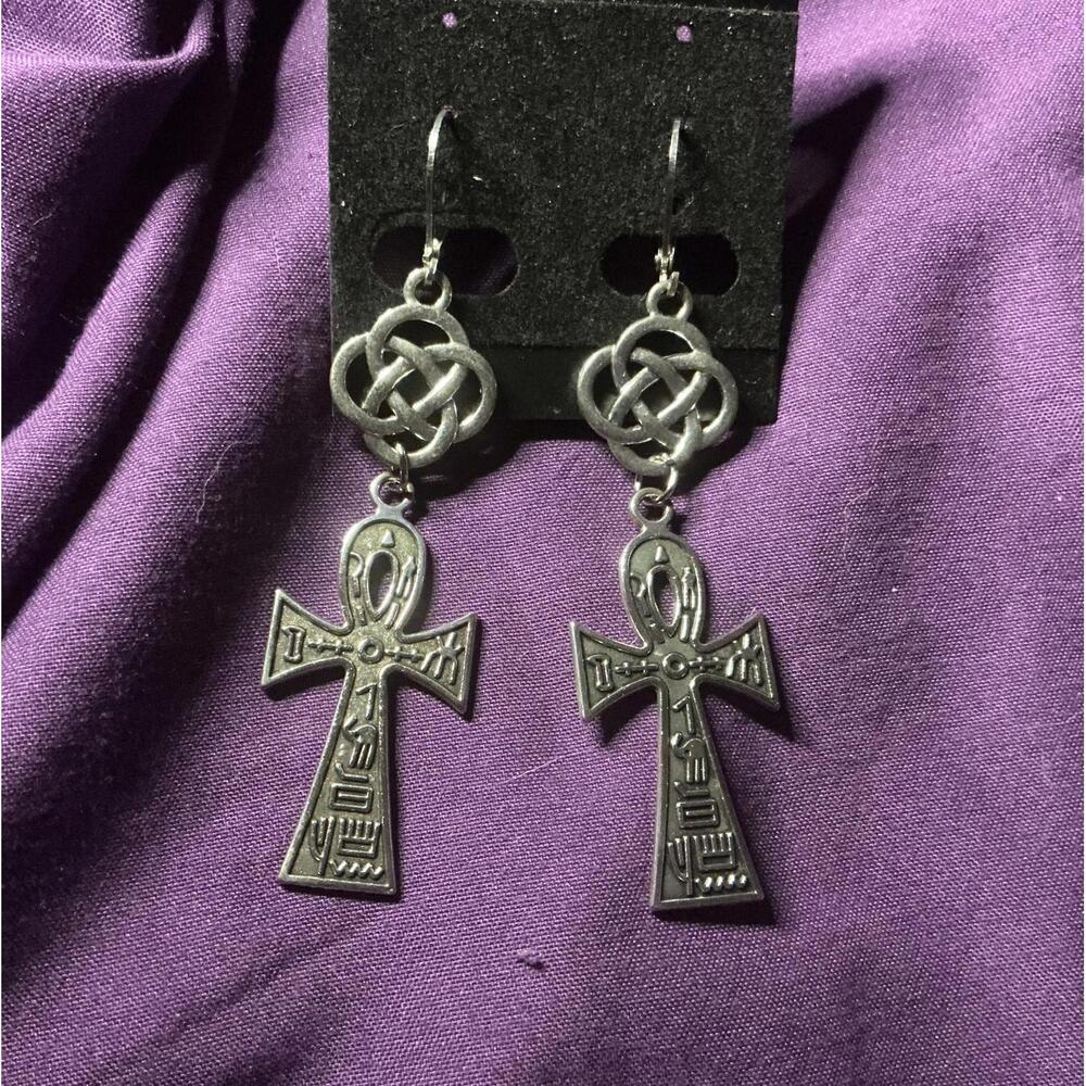 Breathe Life Ankh Earrings